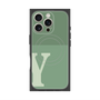 プレミアムスクエアケース with MagSafe［ オリジナル - initial two tone - Y green ］
