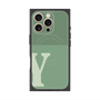 プレミアムスクエアケース with MagSafe［ オリジナル - initial two tone - Y green ］