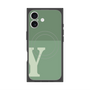 プレミアムスクエアケース with MagSafe［ オリジナル - initial two tone - Y green ］