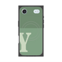 プレミアムスクエアケース with MagSafe［ オリジナル - initial two tone - Y green ］