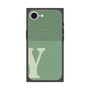 プレミアムスクエアケース with MagSafe［ オリジナル - initial two tone - Y green ］