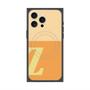プレミアムスクエアケース with MagSafe［ オリジナル - initial two tone - Z orange ］