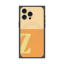 プレミアムスクエアケース with MagSafe［ オリジナル - initial two tone - Z orange ］