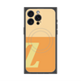 プレミアムスクエアケース with MagSafe［ オリジナル - initial two tone - Z orange ］