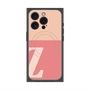 プレミアムスクエアケース with MagSafe［ オリジナル - initial two tone - Z pink ］