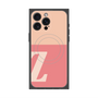 プレミアムスクエアケース with MagSafe［ オリジナル - initial two tone - Z pink ］