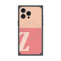 プレミアムスクエアケース with MagSafe［ オリジナル - initial two tone - Z pink ］