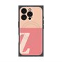 プレミアムスクエアケース with MagSafe［ オリジナル - initial two tone - Z pink ］