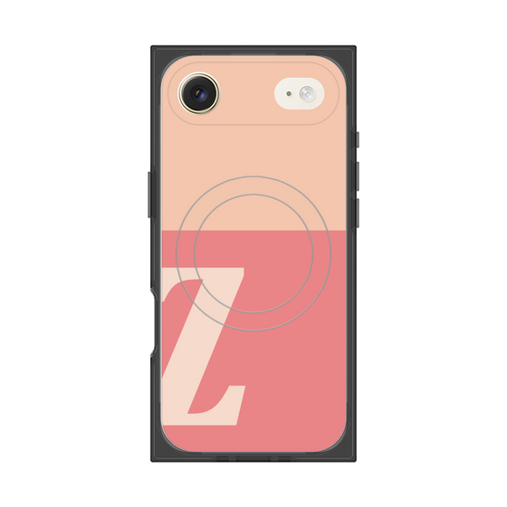 プレミアムスクエアケース with MagSafe［ オリジナル - initial two tone - Z pink ］