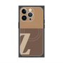 プレミアムスクエアケース with MagSafe［ オリジナル - initial two tone - Z brown ］