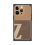 プレミアムスクエアケース with MagSafe［ オリジナル - initial two tone - Z brown ］