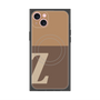 プレミアムスクエアケース with MagSafe［ オリジナル - initial two tone - Z brown ］