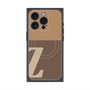 プレミアムスクエアケース with MagSafe［ オリジナル - initial two tone - Z brown ］