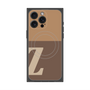 プレミアムスクエアケース with MagSafe［ オリジナル - initial two tone - Z brown ］