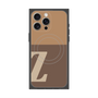 プレミアムスクエアケース with MagSafe［ オリジナル - initial two tone - Z brown ］