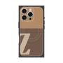 プレミアムスクエアケース with MagSafe［ オリジナル - initial two tone - Z brown ］
