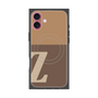 プレミアムスクエアケース with MagSafe［ オリジナル - initial two tone - Z brown ］