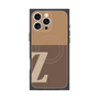 プレミアムスクエアケース with MagSafe［ オリジナル - initial two tone - Z brown ］
