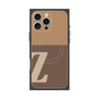 プレミアムスクエアケース with MagSafe［ オリジナル - initial two tone - Z brown ］
