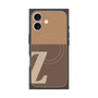 プレミアムスクエアケース with MagSafe［ オリジナル - initial two tone - Z brown ］