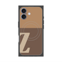 プレミアムスクエアケース with MagSafe［ オリジナル - initial two tone - Z brown ］