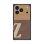 プレミアムスクエアケース with MagSafe［ オリジナル - initial two tone - Z brown ］