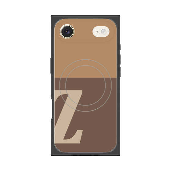 プレミアムスクエアケース with MagSafe［ オリジナル - initial two tone - Z brown ］