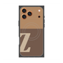 プレミアムスクエアケース with MagSafe［ オリジナル - initial two tone - Z brown ］