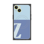 プレミアムスクエアケース with MagSafe［ オリジナル - initial two tone - Z blue ］