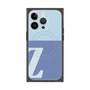 プレミアムスクエアケース with MagSafe［ オリジナル - initial two tone - Z blue ］