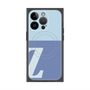 プレミアムスクエアケース with MagSafe［ オリジナル - initial two tone - Z blue ］
