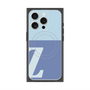 プレミアムスクエアケース with MagSafe［ オリジナル - initial two tone - Z blue ］