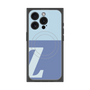 プレミアムスクエアケース with MagSafe［ オリジナル - initial two tone - Z blue ］