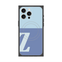 プレミアムスクエアケース with MagSafe［ オリジナル - initial two tone - Z blue ］