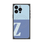 プレミアムスクエアケース with MagSafe［ オリジナル - initial two tone - Z blue ］