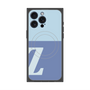 プレミアムスクエアケース with MagSafe［ オリジナル - initial two tone - Z blue ］