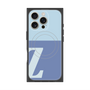 プレミアムスクエアケース with MagSafe［ オリジナル - initial two tone - Z blue ］