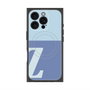 プレミアムスクエアケース with MagSafe［ オリジナル - initial two tone - Z blue ］
