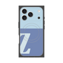 プレミアムスクエアケース with MagSafe［ オリジナル - initial two tone - Z blue ］