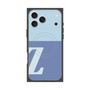 プレミアムスクエアケース with MagSafe［ オリジナル - initial two tone - Z blue ］
