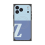 プレミアムスクエアケース with MagSafe［ オリジナル - initial two tone - Z blue ］