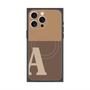 プレミアムスクエアケース with MagSafe［ オリジナル - initial two tone - A brown ］