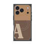 プレミアムスクエアケース with MagSafe［ オリジナル - initial two tone - A brown ］