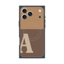プレミアムスクエアケース with MagSafe［ オリジナル - initial two tone - A brown ］