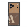 プレミアムスクエアケース with MagSafe［ オリジナル - initial two tone - A brown ］