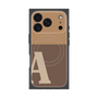 プレミアムスクエアケース with MagSafe［ オリジナル - initial two tone - A brown ］