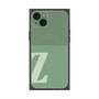プレミアムスクエアケース with MagSafe［ オリジナル - initial two tone - Z green ］
