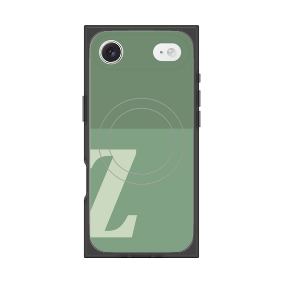 プレミアムスクエアケース with MagSafe［ オリジナル - initial two tone - Z green ］