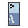 プレミアムスクエアケース with MagSafe［ オリジナル - initial two tone - A blue ］