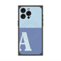 プレミアムスクエアケース with MagSafe［ オリジナル - initial two tone - A blue ］